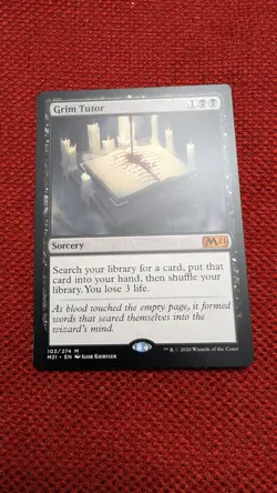MTG Magic the Gathering Grim Tutor Magic 2021 M21 Mythic Rare 103/274 - Image 1