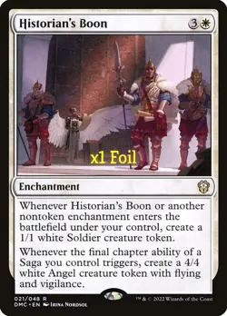 MTG Foil Commander: Dominaria United DMC Historian's Boon MINT - Image 1