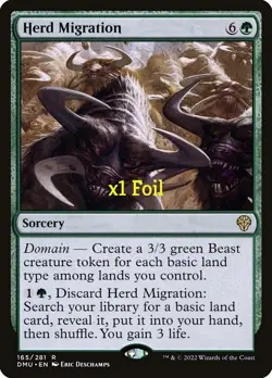 MTG Foil Dominaria United DMU Herd Migration MINT - Image 1