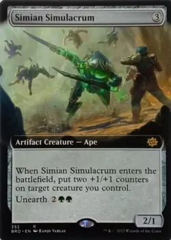 352 SIMIAN SIMULACRUM EXTENDED ART RARE THE BROTHERS' WAR MTG CARD - Image 1