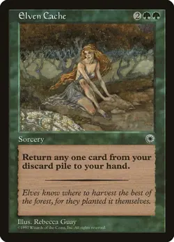 MTG - Elven Cache - Portal - X1 - (NM) - - Image 1