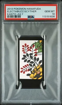 Pokemon Card Electabuzz & Scyther Kanto - June Hanafuda 2013 PSA 10 GEM MINT - Image 1