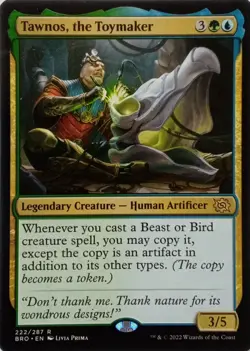 222/287 TAWNOS, THE TOYMAKER RARE THE BROTHERS' WAR MTG CARD - Image 1