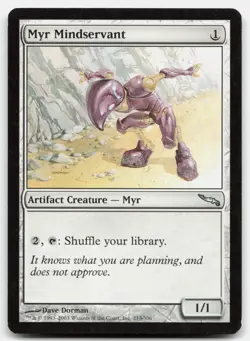 MTG Myr Mindservant U Mirrodin 213 LP - Image 1