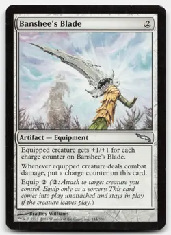 MTG Banshee's Blade U Mirrodin 144 LP - Image 1