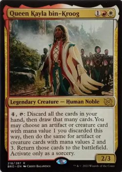 218/287 QUEEN KAYLA BIN-KROOG RARE THE BROTHERS' WAR MTG CARD - Image 1