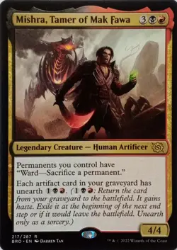 217/287 MISHRA, TAMER OF MAK FAWA RARE THE BROTHERS' WAR MTG CARD - Image 1