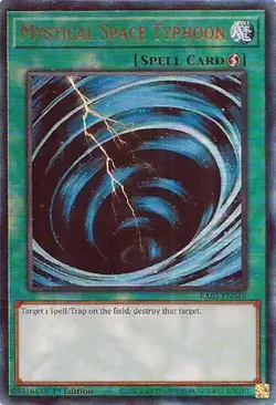 RA02-EN048 Mystical Space Typhoon Ultimate Rare 1st Ed YuGiOh - Image 1