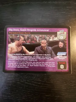 WWE / WWF TCG Raw Deal Big Show, Guest Ring Announcer Tournament Prize Kit Card - Image 1