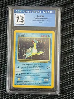Lot of 4 Graded Pokemon Cards - PSA & CGC - Blastoise, Lapras, Feraligatr - Image 4