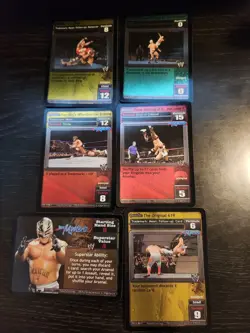 WWE / WWF TCG Raw Deal Revolution Rey Mysterio Superstar Card lot Original 619 - Image 1