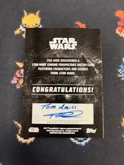 Topps Star Wars Chrome Perspectives Sketch Card Tom Amici Artist Signature TCGR - Image 2