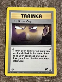 The Boss's Way 73/82 Pokemon Card Team Rocket Lightly Played LP - Image 1