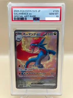 PSA10 GEM MT Salamence ex 129/100 Battle Partners Holo (Japanese) Pokemon Card - Image 1