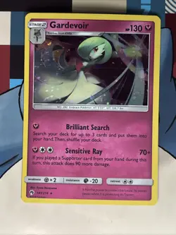 Pokemon Card Lost Thunder Holographic w HD Swirl Gardevoir 141/214 NM - Image 1