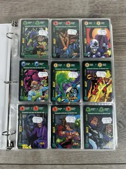 Marvel OverPower CCG Trading Cards Binder Lot Fleer - Image 1