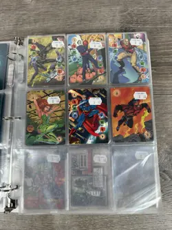 Marvel OverPower CCG Trading Cards Binder Lot Fleer - Image 3