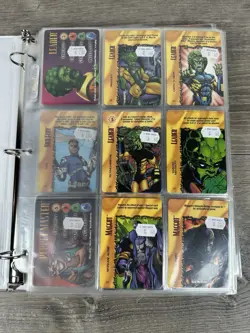 Marvel OverPower CCG Trading Cards Binder Lot Fleer - Image 1