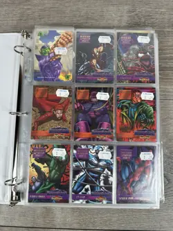 Marvel OverPower CCG Trading Cards Binder Lot Fleer - Image 1