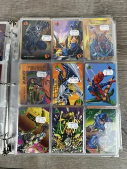 Marvel OverPower CCG Trading Cards Binder Lot Fleer - Image 2