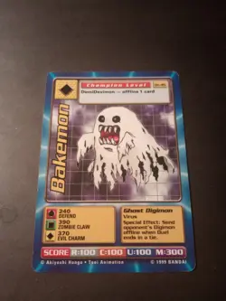 Digimon 1999 Bandai Bakemon Card Starter Deck ST-45 LP - Image 1