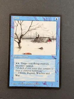 MTG - 1x Flood - The Dark - NM/LP - Vintage - Blue - Magic The Gathering - 1994 - Image 2