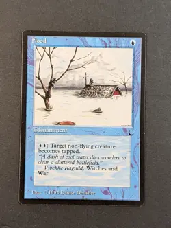MTG - 1x Flood - The Dark - NM/LP - Vintage - Blue - Magic The Gathering - 1994 - Image 3
