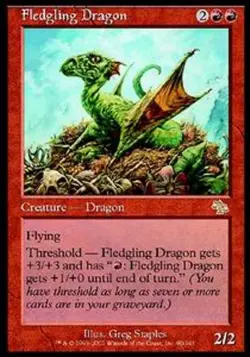 *MRM* ENGLISH Dragon juv�nile - Fledgling Dragon MTG JUD - Image 1
