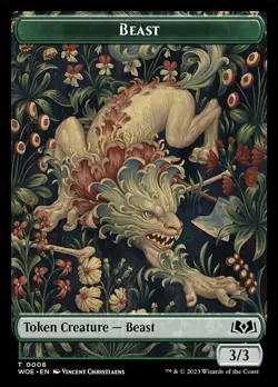 1x Beast Token (8) MTG Wilds of Eldraine NM Magic Regular - Image 1