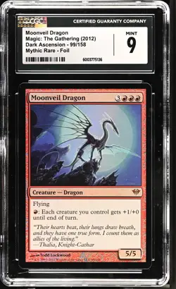 MOONVEIL DRAGON Dark Ascension Foil Mythic CGC 9 Mint MTG [Nostalgium] - Image 1