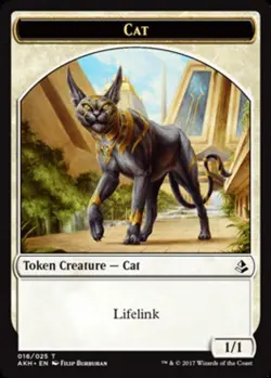 4x Cat Token (016/025) MTG Amonkhet NM Magic Regular - Image 1