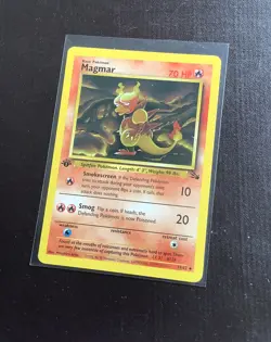 Original 1999 Rare First/ 1st Edition Magmar Pokemon Card Fossil Set NM - Image 1