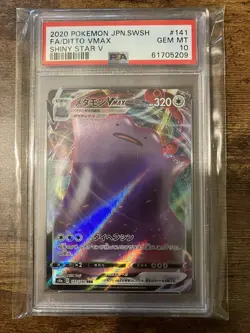 Pokemon Card PSA 10 Ditto VMAX 141/190 s4a Shiny Star V Japanese Ultra Rare 2020 - Image 1