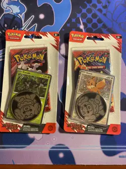 Pokemon TCG Destined Rivals Checklane Blister Pack Eevee & Zarude | LOT Of 2 | - Image 1