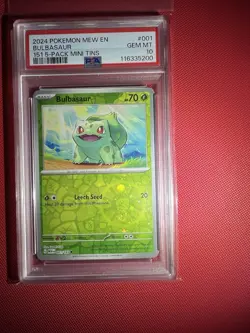 2024 Pokemon Mew En-151 Bulbasaur 151 5-Pack Mini Tins PSA 10 - Image 1