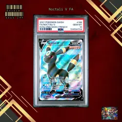 🇫🇷 NOCTALI V FA PSA 10 - EVOLUTION CELESTE 188/203 EB FR Carte Pokemon 🇫🇷 - Image 1