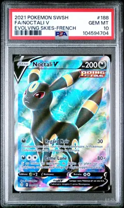 🇫🇷 NOCTALI V FA PSA 10 - EVOLUTION CELESTE 188/203 EB FR Carte Pokemon 🇫🇷 - Image 2
