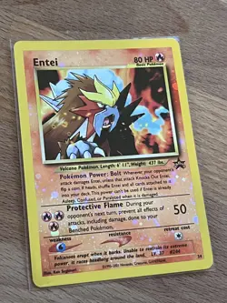 Pokemon TCG Entei Wizards Black Star Promos 34 Holo Promo NM - Image 1