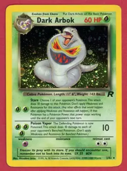 Dark Arbok Holo Rare 2/82 Team Rocket Unlimited - Pokemon TCG - LP - Image 1
