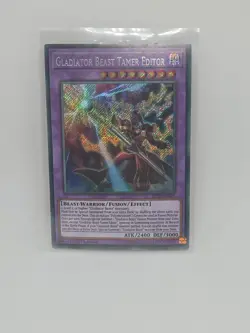 Gladiator Beast Tamer Editor BLLR-EN023 Secret Rare 1st Edition YuGiOh TCG Card - Image 1