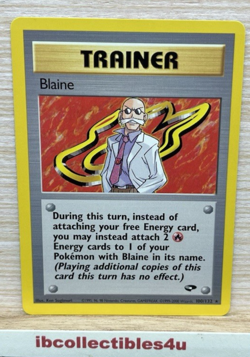 Pokemon Card TCG Blaine Gym Challenge 100/132 Regular Unlimited 2000 VTG VLP - Image 1