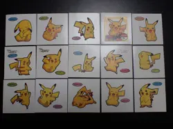 Pokemon Card Daiichi Bread Promo Sticker Pikachu x15 SET #4624 - Image 1