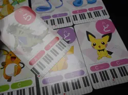 Pokemon Music Musical Note Card x9 Pikachu Tyranitar Dragonite Evolutions #3739 - Image 4