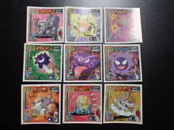 Pokemon Card Amada Technical Sticker x9 Gengar Haunter Gastly Snorlax etc #5070 - Image 1
