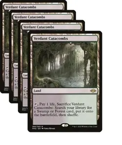 Magic MTG Modern Horizons 2 PLAYSET 4x Verdant Catacombs x4 NEAR MINT NM - Image 1