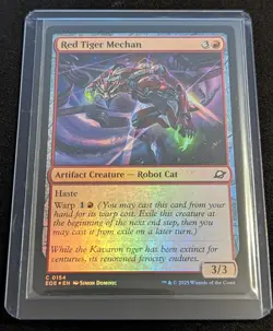 MTG - x2 Red Tiger Mechan 1 FOIL & 1 Regular - Edge of Eternities - Pack Fresh!! - Image 2