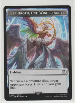 Emblem - Sephiroth, One-Winged Angel / Robot Warrior Token MtG Card FIN 24 / 12 - Image 1