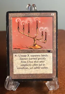 MTG Candelabra of Tawnos HEAVILY PLAYED Vintage Rare Reserved List Antiquities - Image 1