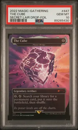 MTG FOIL The Cube / Planar Bridge Borderless Art - Fortnite Secret Lair - PSA 10 - Image 1