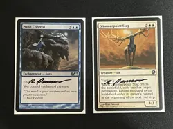 SIGNED Mind Control 67/249 + Glimmerpoint Stag 9/249 Ryan Pancoast MTG Uncommons - Image 1